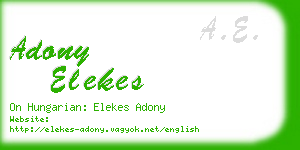 adony elekes business card